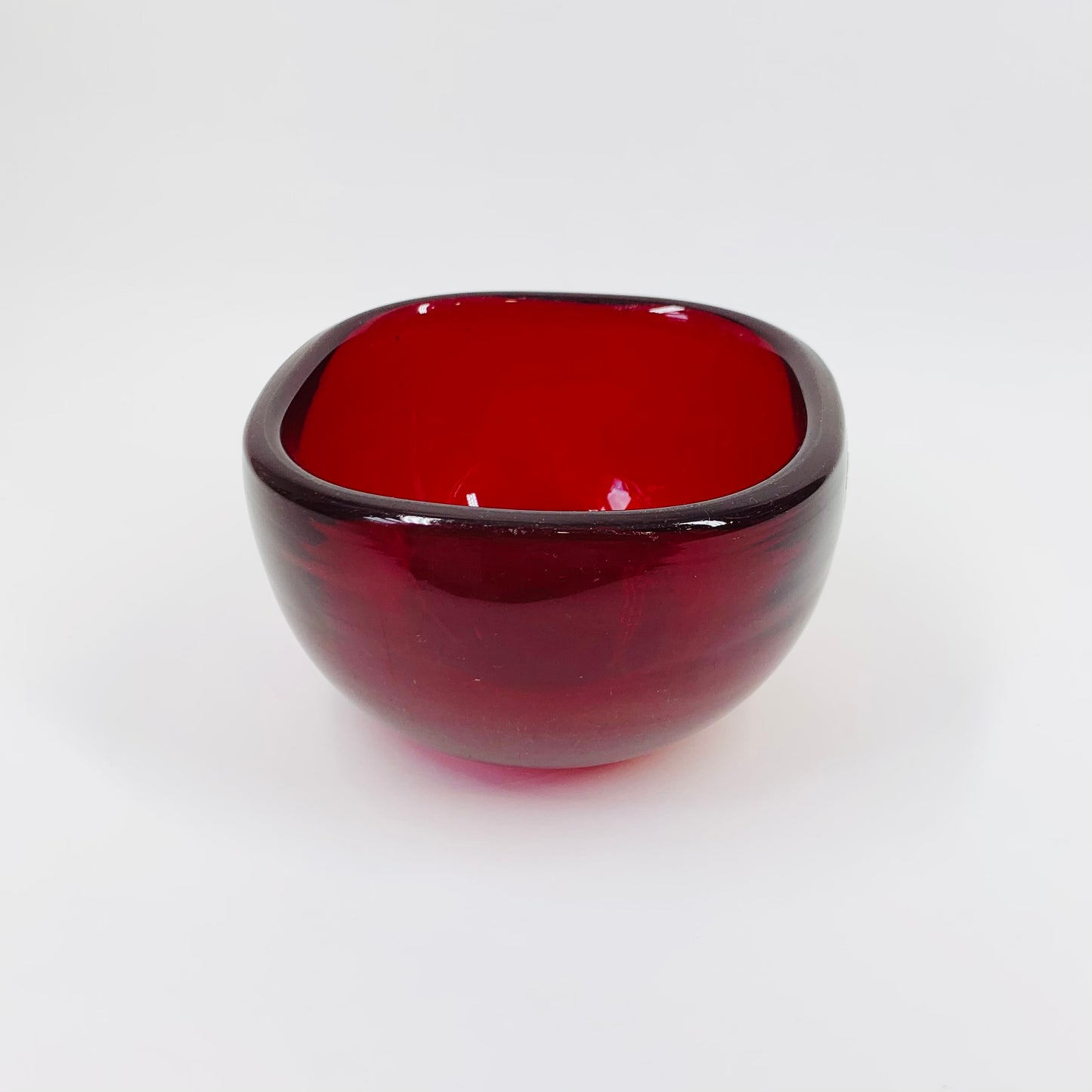 MCM MURANO RED TRINKET BOWL