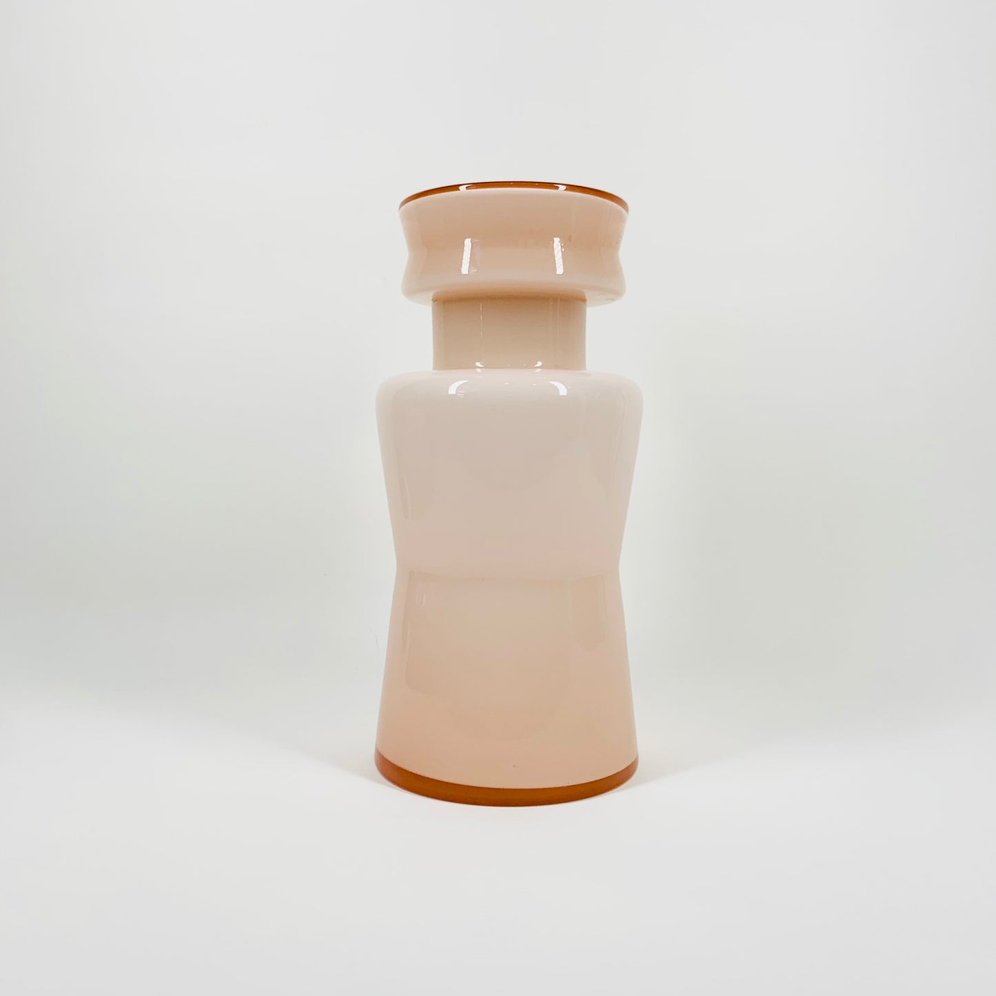 1950s CASED PINK GLASS COCKTAIL SHAKER