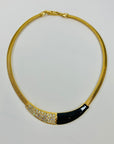 80s BARCS BLACK ENAMEL NECKLACE SUITE