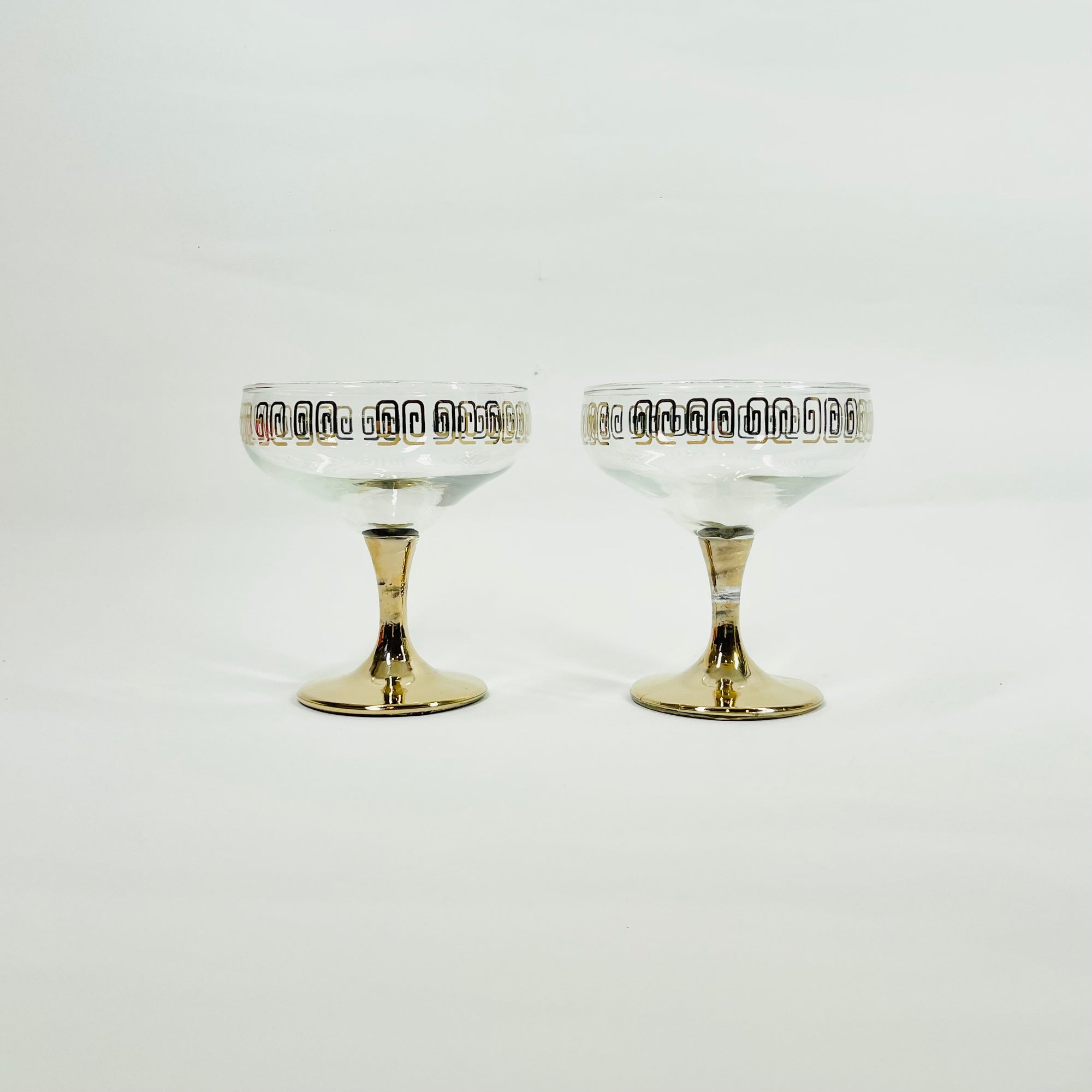 1950s GOLD GILDED GLASS COUPE