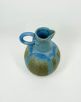 SIGNED 1998 AUSTRALIAN STUDIO POTTERY BLUE HAND GLAZED JUG VASE
