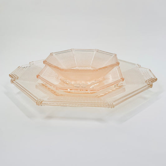 ART DECO PINK PLATE/BOWL