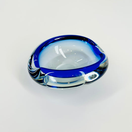 1950s MURANO COBALT BLUE SOMMERSO BOWL/ASHTRAY