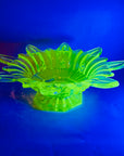 STARBURST URANIUM GLASS BOWL