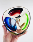 1950s MURANO RED GREEN BLUE BOWL/ASHTRAY