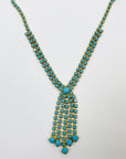 1950s CORO TURQUOISE WATERFALL LARIAT NECKLACE