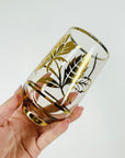 1950s PINK GOLD GILDED GLASS TUMBLERS