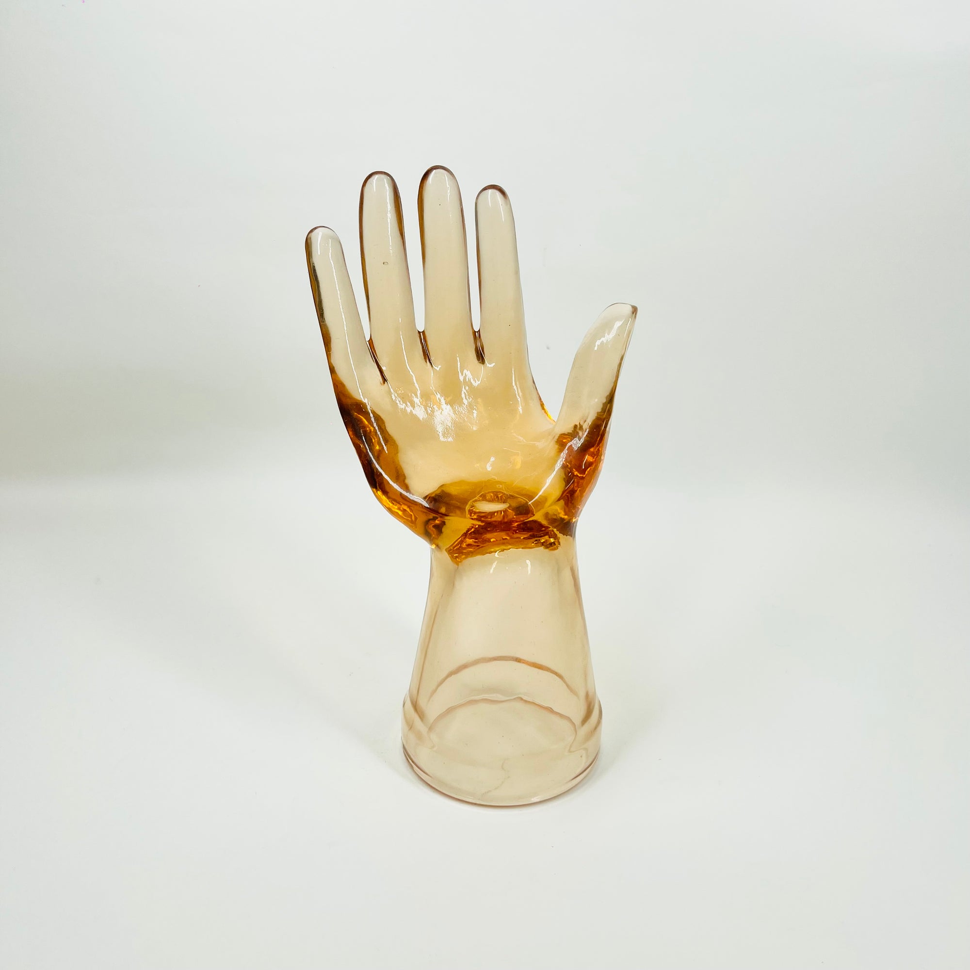 1950s USA GLASS RELIEF/SCULPTURE OF A HAND