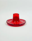 1950s MURANO RUBY RED GLASS CANDLE HOLDER