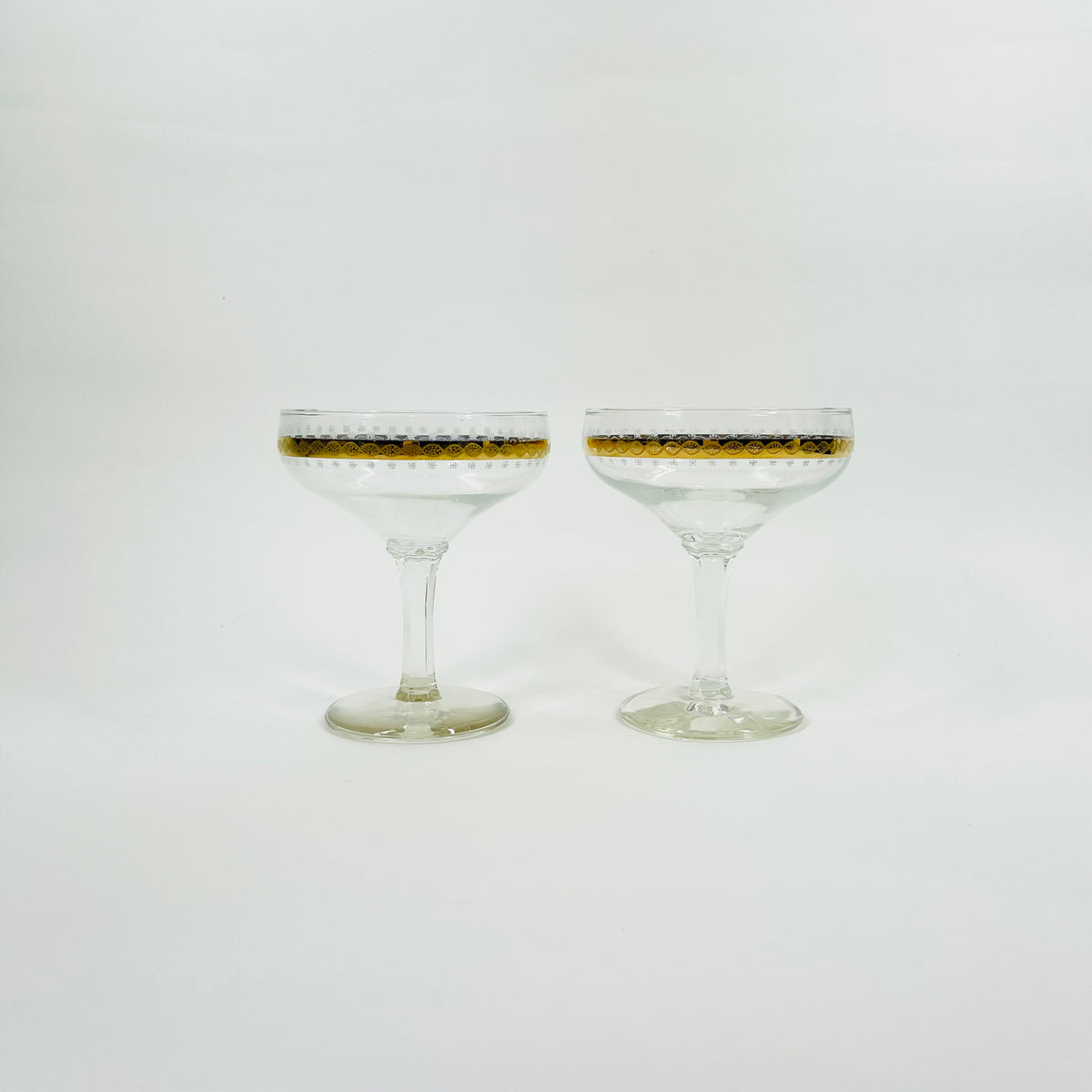 1950s GOLD GILDED GLASS COUPE