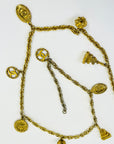 1980s CHANEL LIMITED EDITION GOLD PLATED CHARMS NECKLACE/BELT