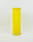 1960s SWEDISH ASEDA LEMON YELLOW SOMMERSO GLASS VASE BY BO BORGSTROM
