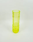 MIDCENTURY FINNISH URANIUM GLASS CYLINDER VASE BY TAMARA ALADIN FOR RIIHIMAEN LASI