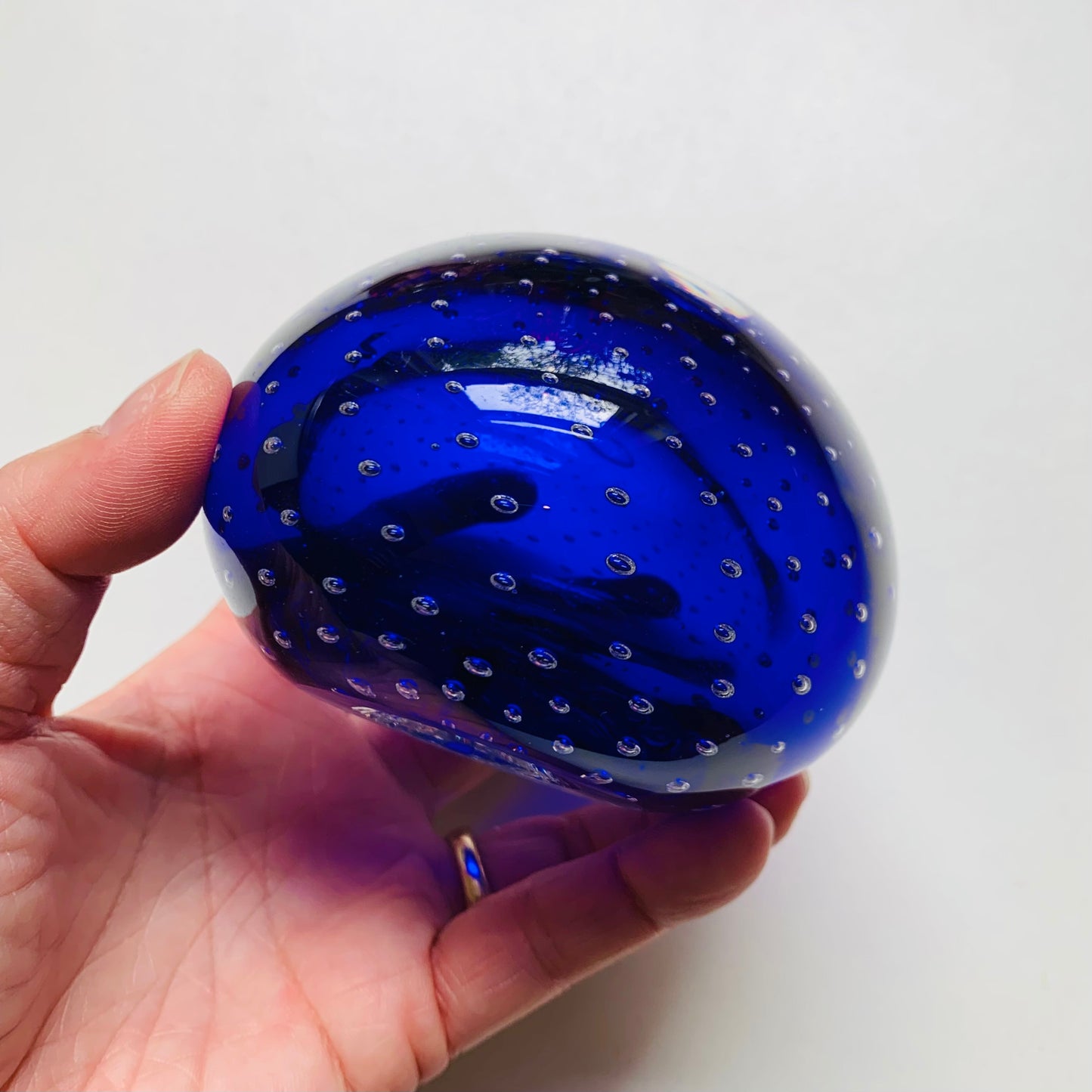 1950s COBALT BLUE BULLICANTE PAPERWEIGHT