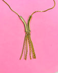 1970s CORO DIAMANTE WATERFALL LARIAT NECKLACE