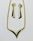 70s TRIFARI BLACK WHITE ENAMEL NECKLACE SUITE