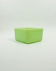 ANTIQUE AMERICAN GREEN JADEITE MILK URANIUM GLASS FRIDGE BOX/BUTTER DISH