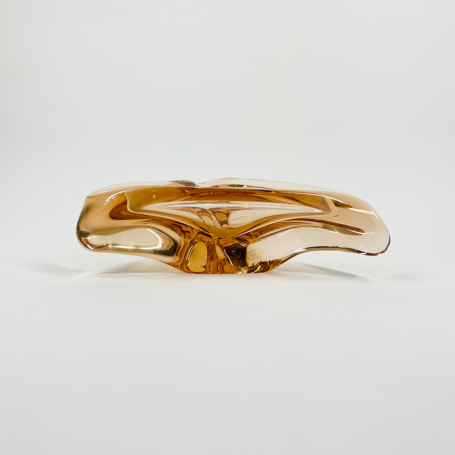 1950s MURANO PEACH GLASS ASHTRAY