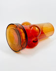 1960s FINNISH RIIHIMAEN RED ORANGE GLASS VASE