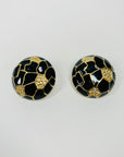 80s BARCS BLACK ENAMEL NECKLACE SUITE