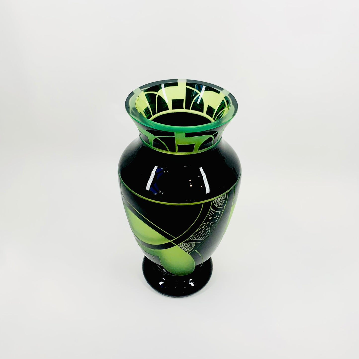 KARL PALDA URANIUM BLACK VASE