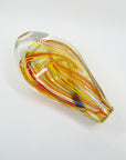 1980s MURANO HARLEQUIN LATTICINO ART GLASS VASE