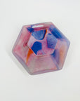 1980s SWEDISH PINK PURPLE SATIN GLASS BOWL BY MONICA BACKSTROM FOR KOSTA BODA