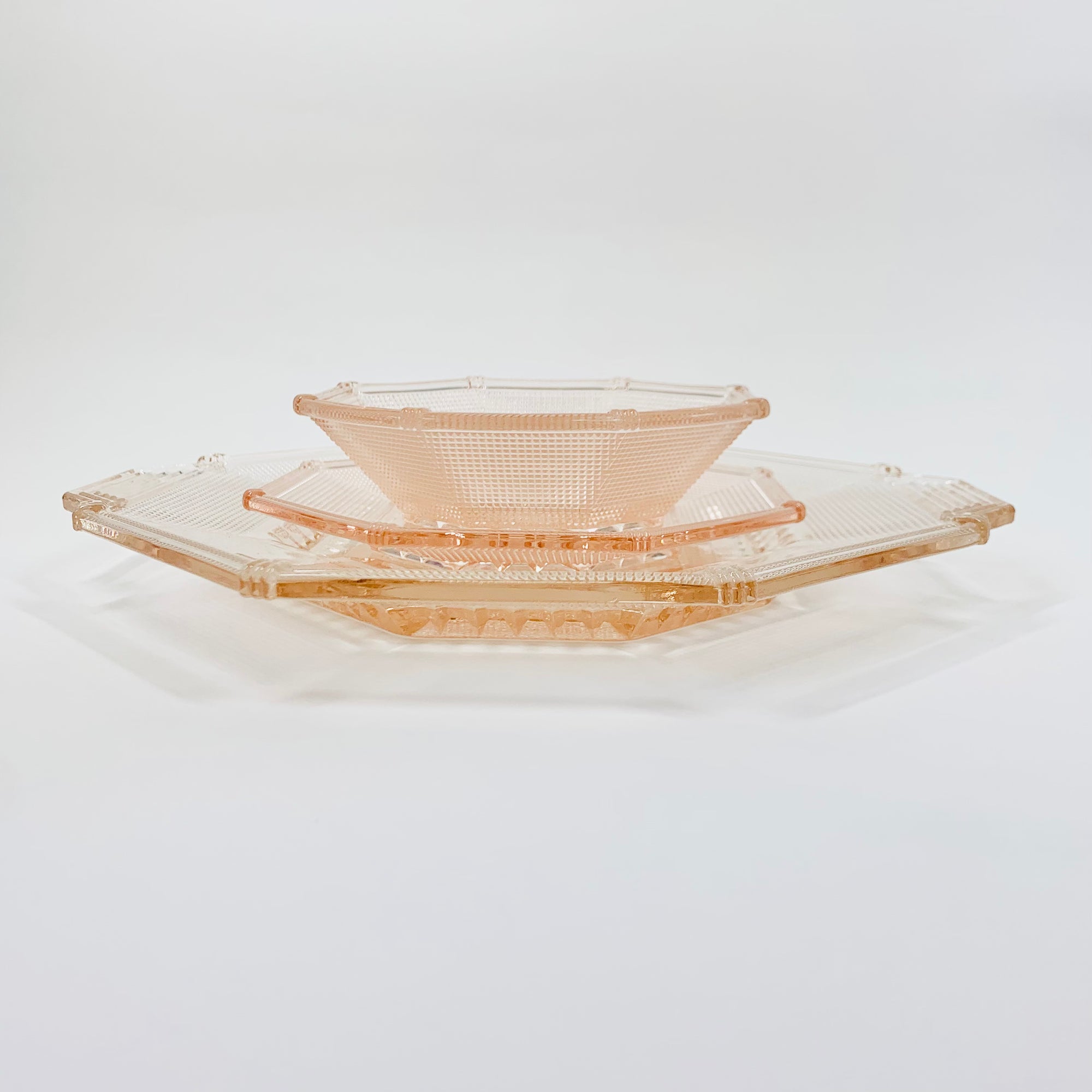 ART DECO PINK PLATE/BOWL