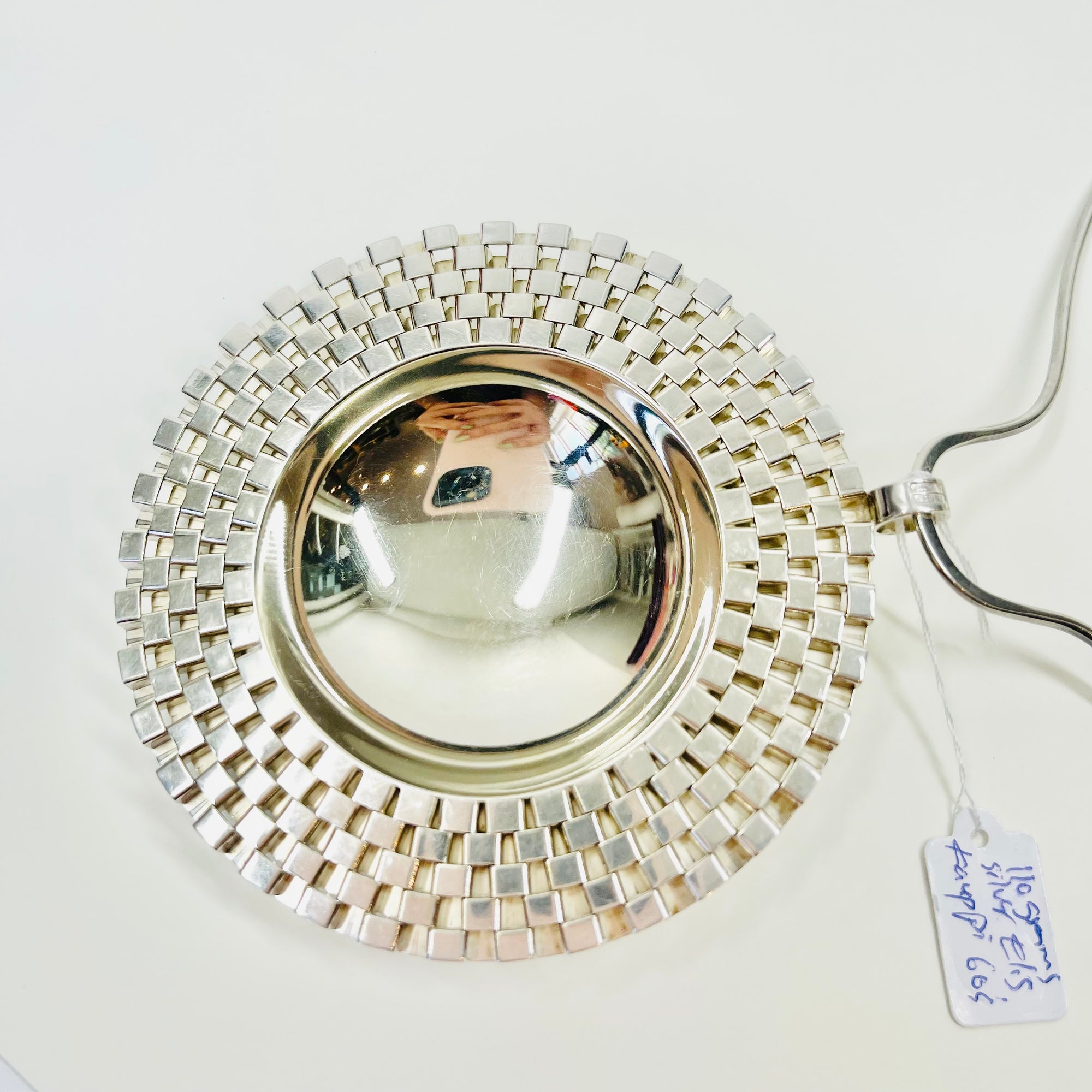 1960s STERLING SILVER MOUNTAIN STREAM PENDANT NECKLACE BY FINNISH MASTER ELIS KAUPPI