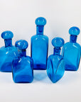 1970s BLENKO KINGFISHER BLUE GLASS DECANTER