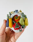1950s ITALIAN PORCELAIN MINI FRUIT BASKET