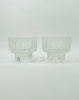 1950s ANCHOR HOCKING BARK GLASS COUPE/DESSERT BOWLS