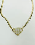 1980s GROSSE GERMANY GOLD PLATED HEART DIAMANTÉ   NECKLACE EARRINGS BANGLE SUITE