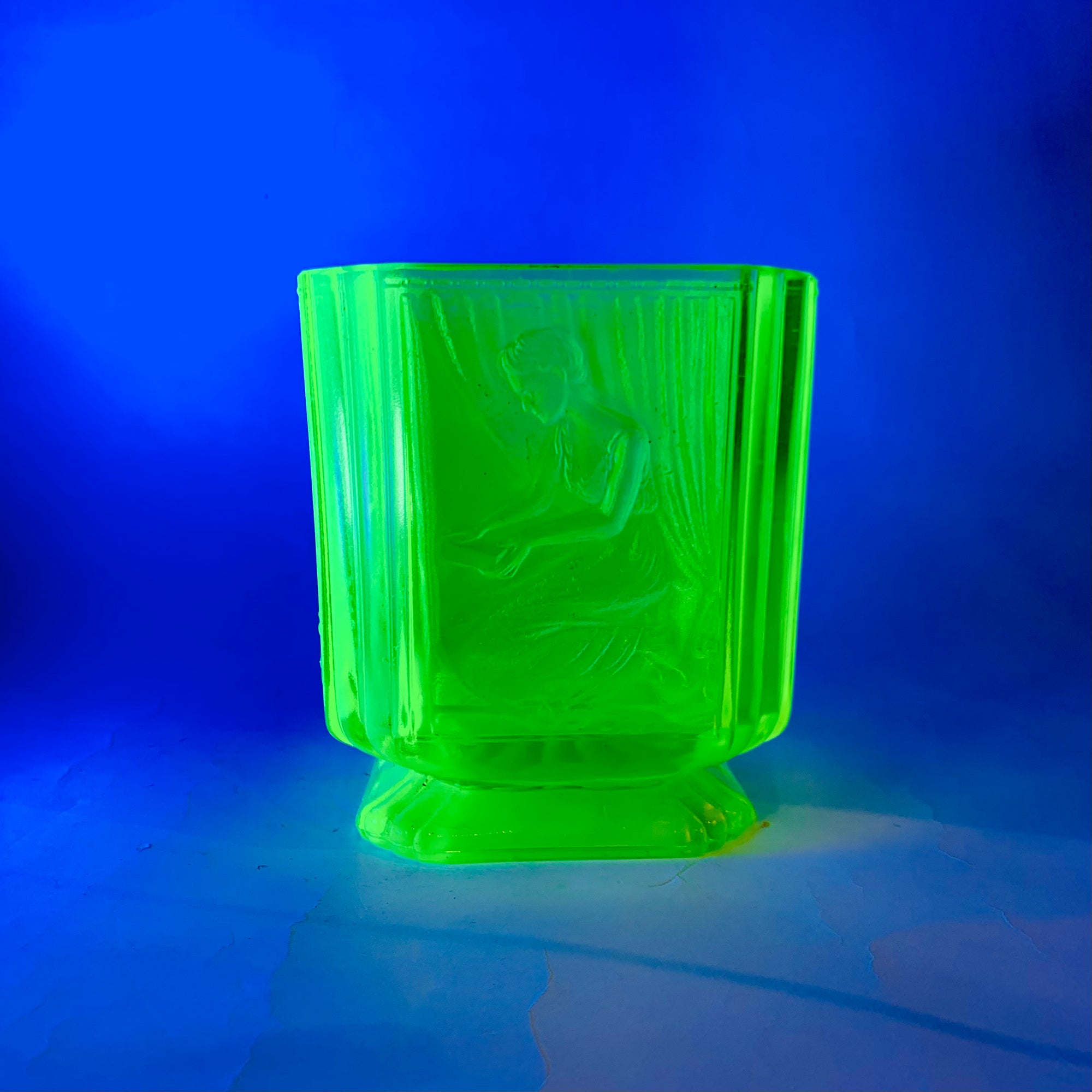 URANIUM GLASS VASE