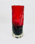 WHITEFRIARS RED LAVA BARK GLASS VASE
