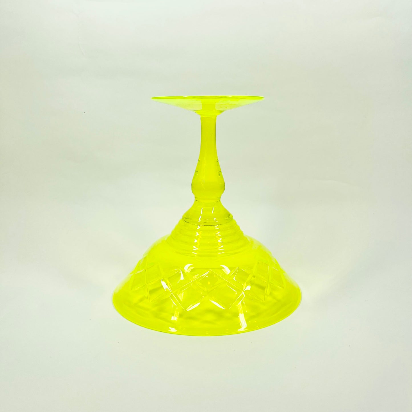 ANTIQUE URANIUM GLASS COMPORT