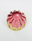 1960s ITALIAN MURANO PINK GOLD SOMMERSO RIBBED GLASS BOWL