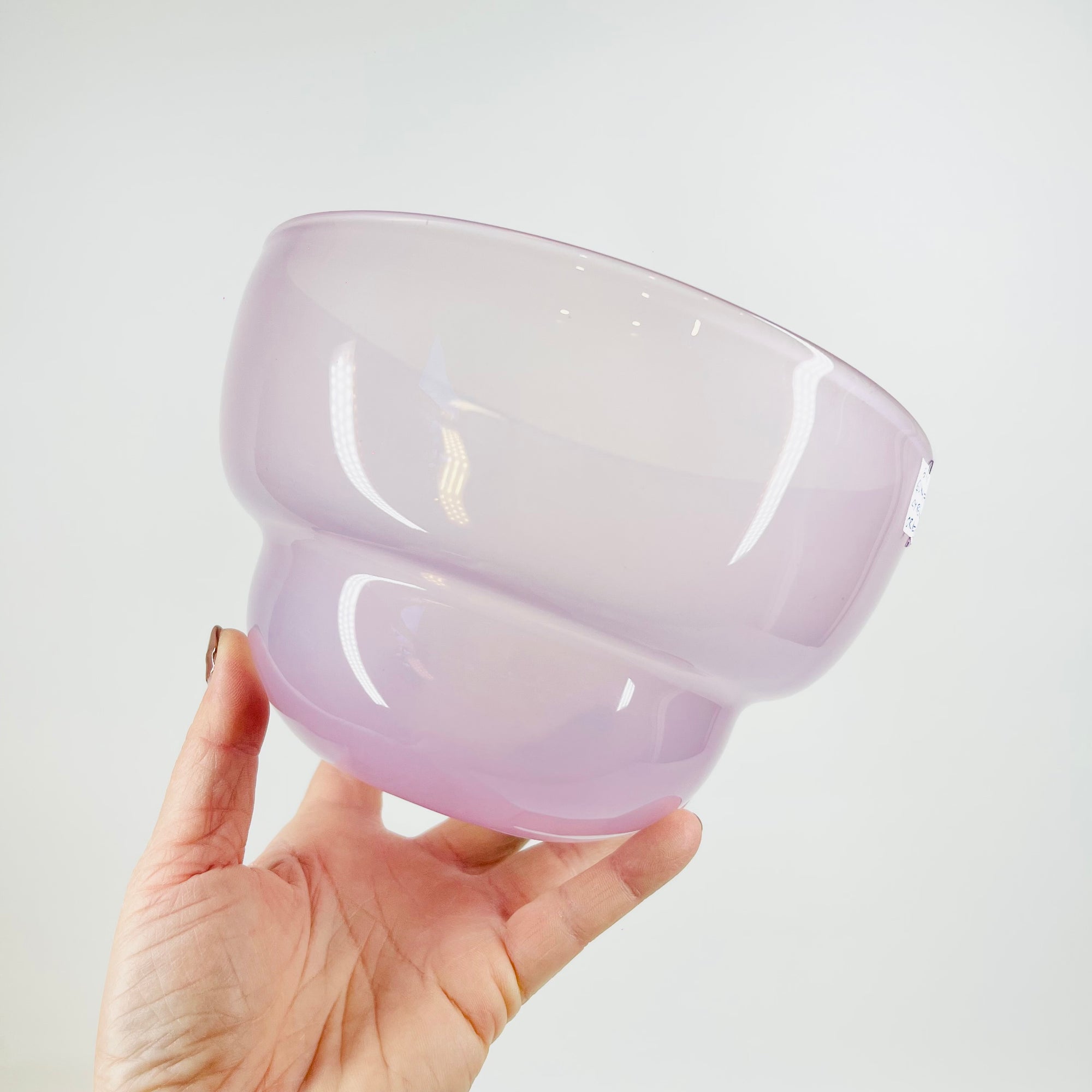 1960s COLOUR OPALESCENT GLASS BOWL BY GUNNAR CYREN FOR ORREFORS