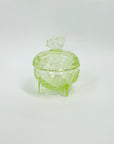 ANTIQUE ART DECO URANIUM GLASS VANITY SET