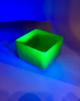 ANTIQUE AMERICAN GREEN JADEITE MILK URANIUM GLASS FRIDGE BOX/BUTTER DISH