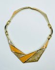 1970s BARCS CORAL ORANGE ENAMEL NECKLACE SUITE