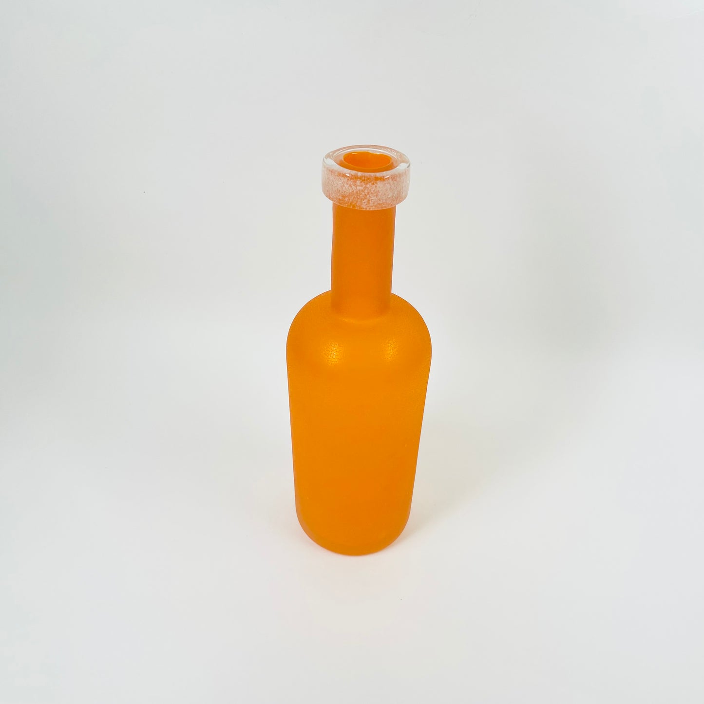 80s ACID WASHED ORANGE GLASS BOTTLE