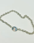 1990s TIFFANY & CO RETURN TO ADDRESS SILVER NECKLACE