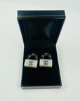 2023 LIMITED EDITION CHANEL RESIN MINIATURE COCO BAG PIERCED EARRINGS