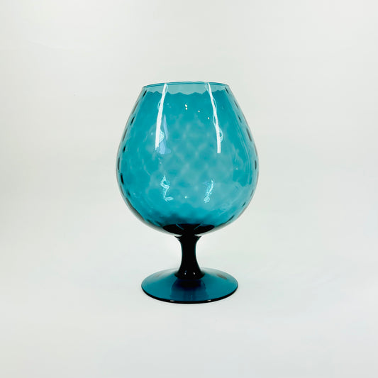 1950s TURQUOISE VASE/BRANDY BALLOON