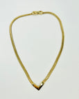 1970s BIJOUX ROSE GP MESH NECKLACE WITH CHEVRON PENDANT