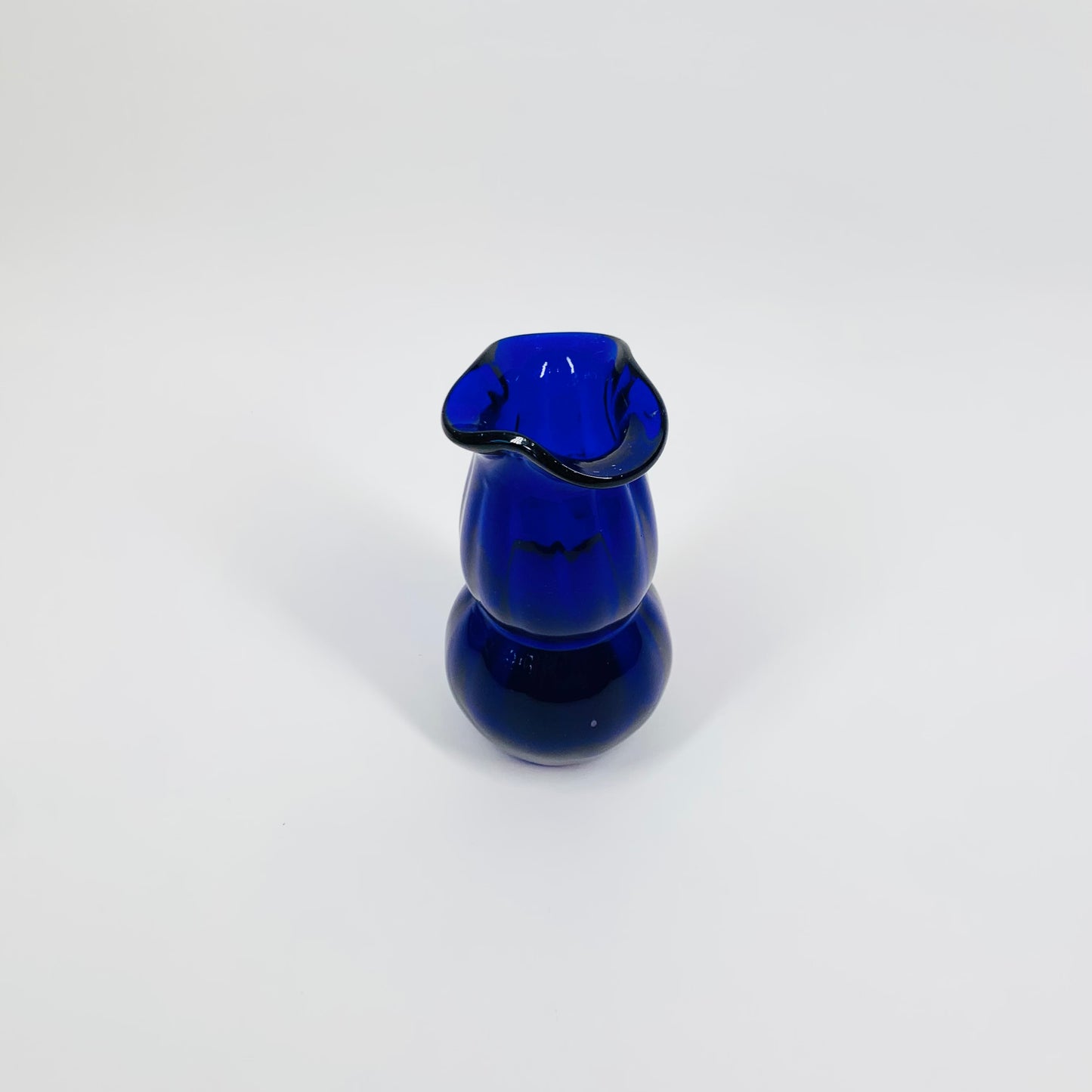 MCM COBALT BLUE RUFFLE RIM POSY VASE