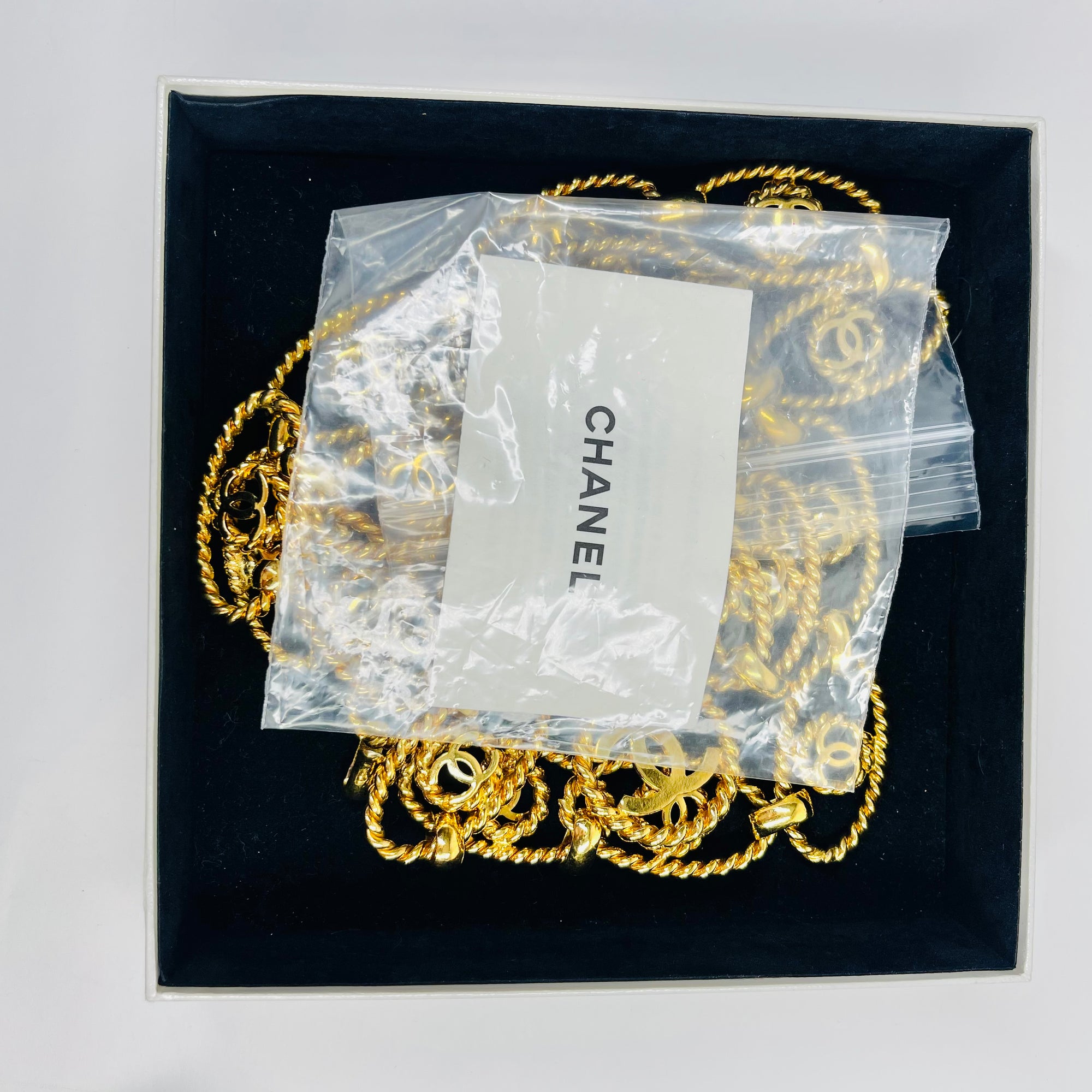 1990s CHANEL MATELASSE GOLD PLATED LOGO BELT