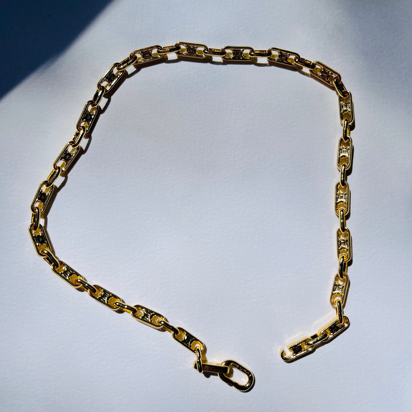 1970s CELINE TRIOMPHE LINKS CHAIN NECKLACE