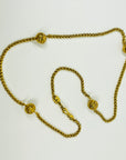 1998 CHANEL CC ARABESQUE FILIGREE BALLS & CHAIN FANCY LINKS NECKLACE/BELT